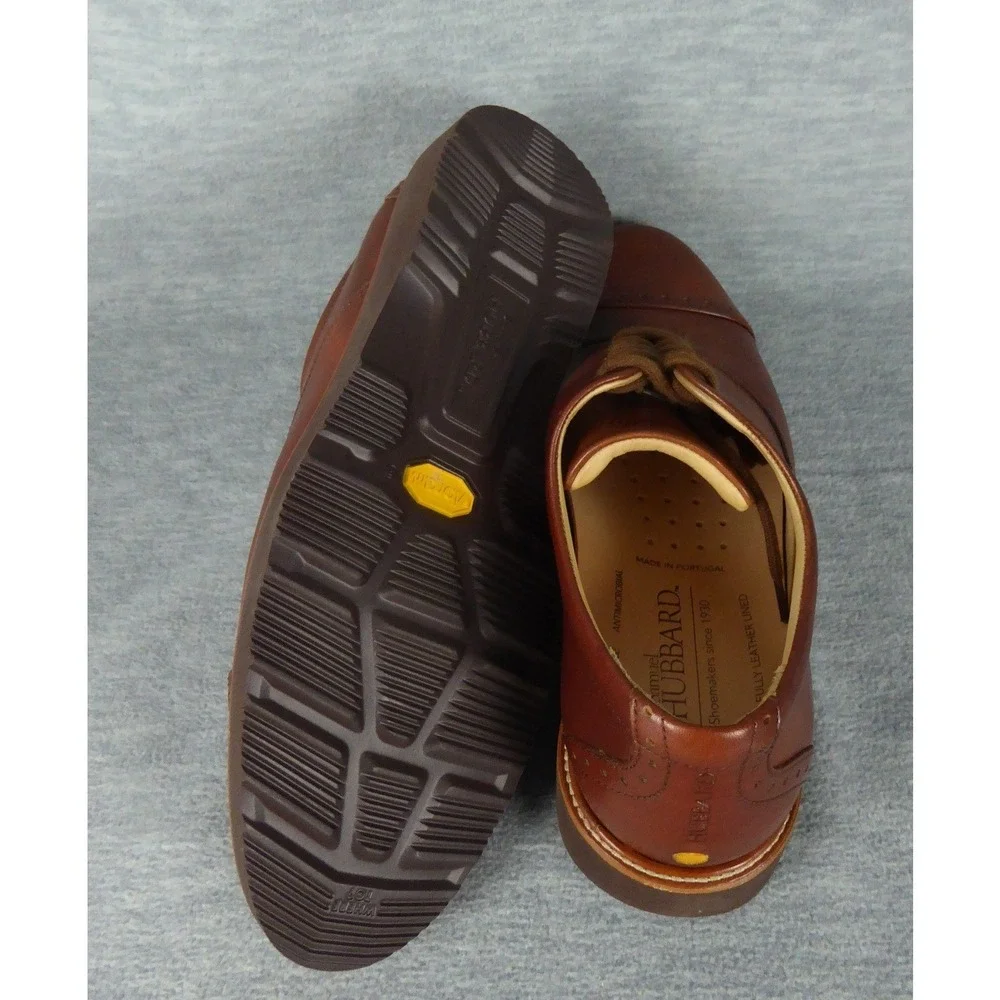 Samuel Hubbard Market Cap Shoes Mens 8 M Brown Whiskey Leather Oxford Casual